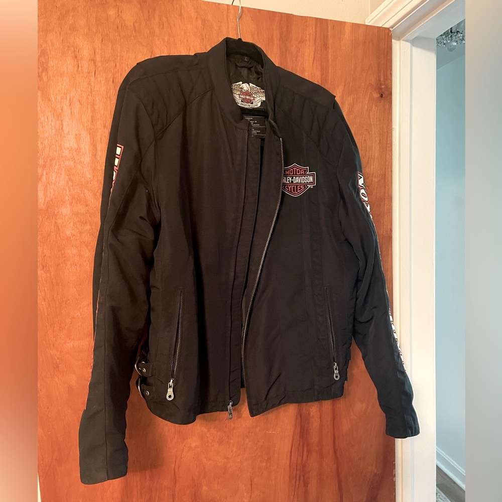 Harley-Davidson Black Women's Motorcycle Jacket with Logo